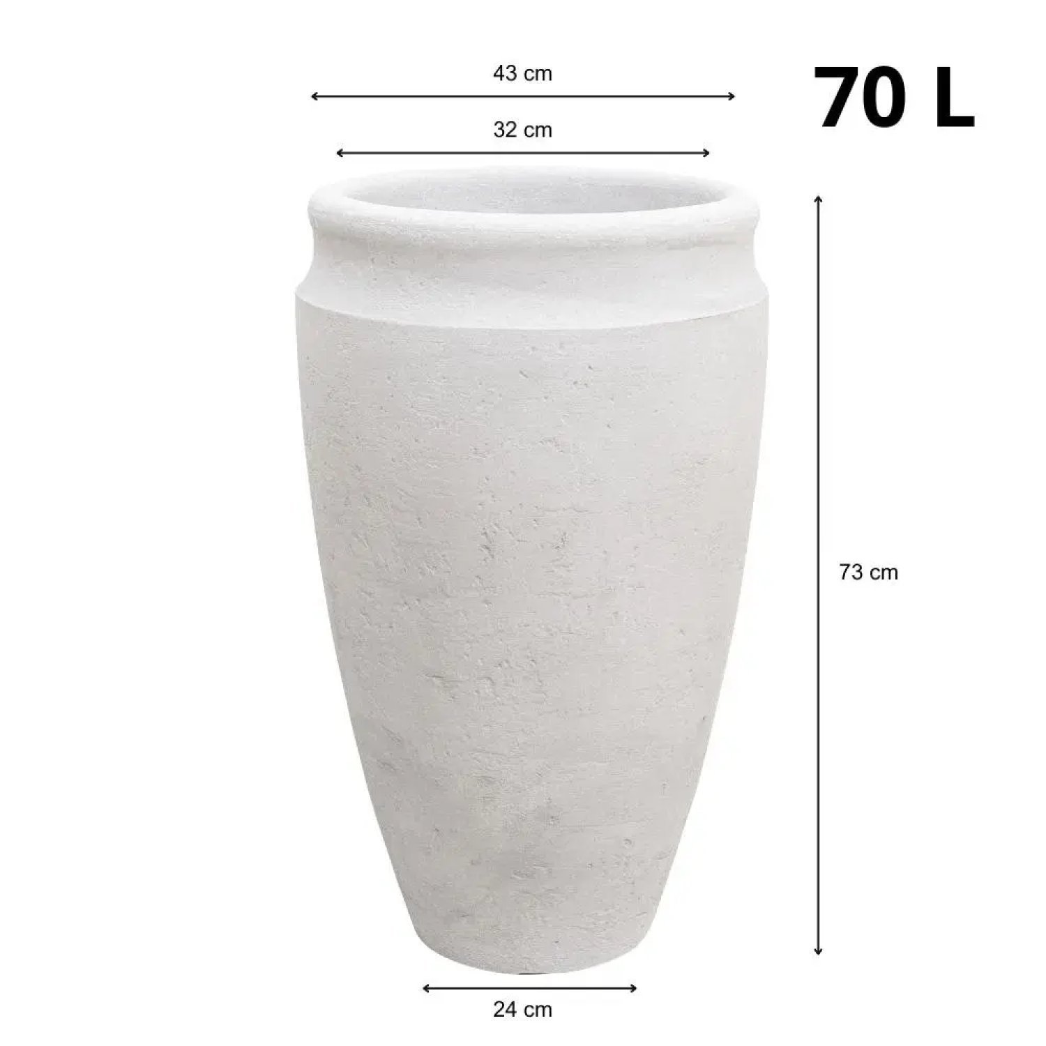 Vaso Decorativo 44  73cm 70 Litros Japi - 3