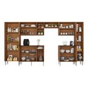 Ver imagem 5 de Armário Cozinha Modulada Completa 329,5cm Pequim Top Multimóveis Mp3754 Madeirado/preto