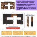 Ver imagem 3 de Armário Cozinha Modulada Completa 329,5cm Pequim Top Multimóveis Mp3754 Madeirado/preto