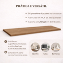 Ver imagem 3 de Prateleira Madeira Avulsa Madeirada Suspensa Parede Decoracao Cozinha Banheiro Quarto Nicho Moderna