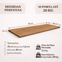 Ver imagem 4 de Prateleira Madeira Avulsa Madeirada Suspensa Parede Decoracao Cozinha Banheiro Quarto Nicho Moderna