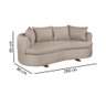Sofa 4 Lugares Veludo M-204 2m Living Estofados Martins - 3