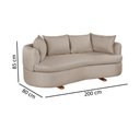 Ver imagem 3 de Sofa 4 Lugares Veludo M-204 2m Living Estofados Martins