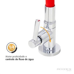 Torneira Cozinha Mesa Vermelho C62 Arej Duplo Jato Gourmet - 4