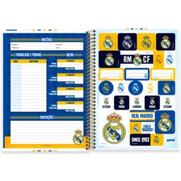 Caderno Universitário Real Madrid - 1 Matéria - 80 Fls - 2
