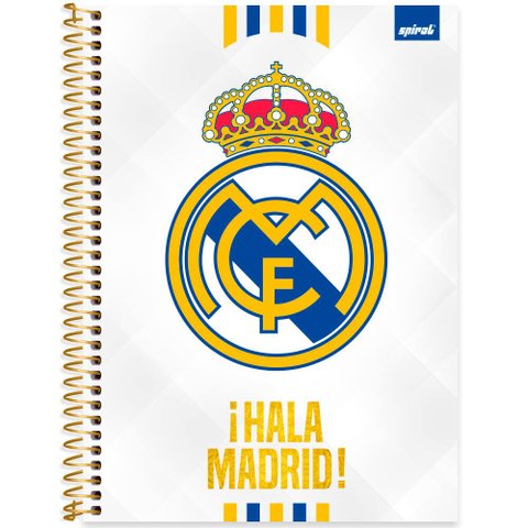 Caderno Universitário Real Madrid - 1 Matéria - 80 Fls