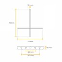 Ver imagem 7 de 4 Unidades Suporte Invisível T Fixar Prateleira 15cm Zinco