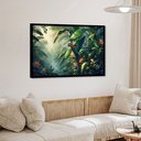 Ver imagem 1 de Quadro Decorativo Tropical Araras - 50x70cm:moldura Preta