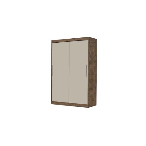 Roupeiro / Guarda Roupas Di 2 Portas de Correr Cor Canela / Off White