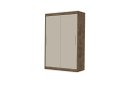 Ver imagem 1 de Roupeiro / Guarda Roupas Di 2 Portas de Correr Cor Canela / Off White