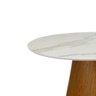 Mesa de Jantar Cone Redondo 160 Cm Base Freijó Tampo Mármore Branco Extra - 3