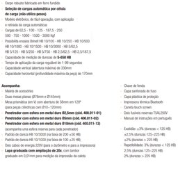 Durômetro Brinell 3000 Kgf - Cap Horizontal Max. 170mm - Ref. 400.011-new - 5