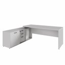 Ver imagem 3 de Mesa Dinâmica 1,50m C/ Armário e Cx de Tomadas Pés Painel F5