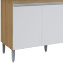 Ver imagem 5 de Balcão de Cozinha para Pia 120cm 3 Portas Manu Amêndoa/branco - Ajl Móveis