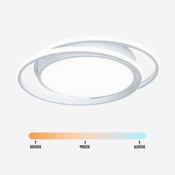 Lustre Plafon Duplo Neon Led 100w Branco Controle Remoto Bivolt - 2