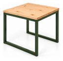 Ver imagem 6 de Mesa de Jantar Reforçada Industrial 70x50cm Tampo Bege Pés Verde