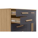 Ver imagem 4 de Cômoda 8 Gavetas 2 Portas com Cabideiro Verona