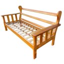 Ver imagem 3 de Sofá 3 Lugares com Almofadas Madeira Maciça