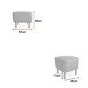 Ver imagem 3 de Puff Decorativo Cronos Courino Caramelo - Sallar Home