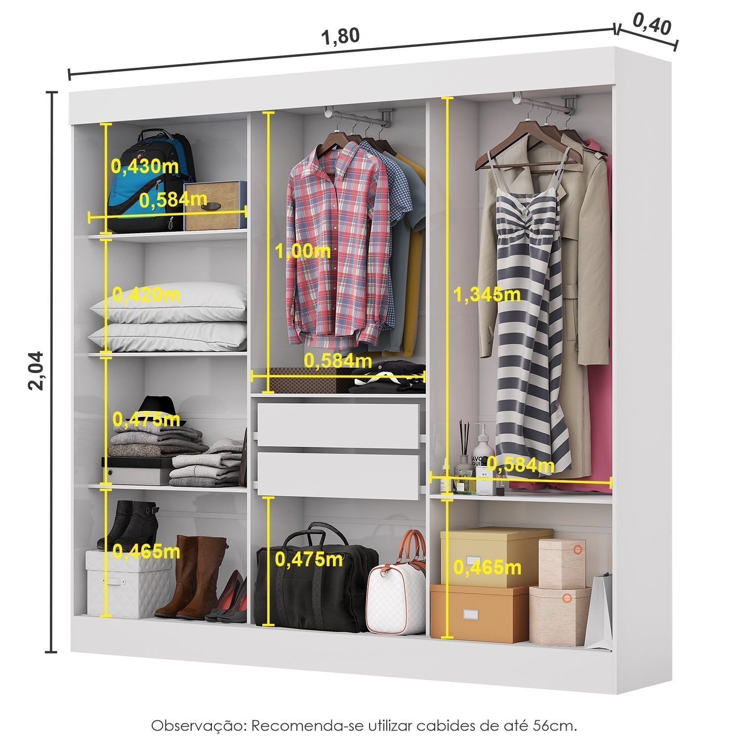 Guarda-Roupa Casal 4 Espelhos 3 Portas de Correr 2 Gavetas Reis Plus - 5