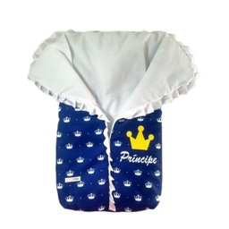 Saco de Dormir Porta Bebê com Ziper Coroa Príncipe - 2