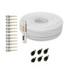 Kit Instalação 6 Câmeras Segurança Conectores e Cabo100m - 1