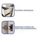 Ver mais imagens de Guarda-Roupa Solteiro Siena com Espelho 4 Portas 3 Gavetas 100% MDF Off White/Nevaska