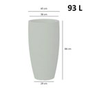 Ver imagem 3 de Vaso Decorativo Cônico Slim Liso 45cm