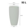 Vaso Decorativo Cônico Slim Liso 45cm - 3