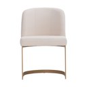 Ver imagem 5 de Cadeira de Jantar Cléo Base Ouro Fosco Linho Cru - Nexta Casa