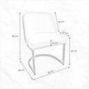 Ver imagem 4 de Cadeira de Jantar Cléo Base Ouro Fosco Linho Cru - Nexta Casa