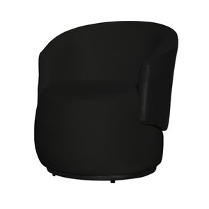 Poltrona Organica Recepção para Sala Aisha Corano Preto e Suede Preto - Incasa Decor