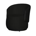 Ver imagem 1 de Poltrona Organica Recepção para Sala Aisha Corano Preto e Suede Preto - Incasa Decor