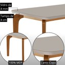Ver imagem 6 de Mesa de Jantar Liz 180cm Tampo MDF Vidro Canto Copo com 6 Cadeiras Aline