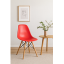 Ver imagem 1 de Cadeira para Cozinha Sala de Jantar Quarto Charles Eames Eiffel 130ppp Vermelho