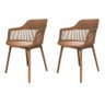 Kit 2 Cadeiras Montreal Marcela Fratini Almofada em Pu Estrutura em Polipropileno Marrom Capuccino - 1
