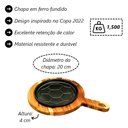 Ver imagem 5 de Kit 3 Chapas Petisco Redonda Copa 2022 com Suporte 20x4cm