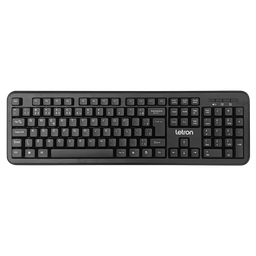 Kit Teclado E Mouse Office Tech Sem Fio Optico Membrana Preto Letron 74360 - 2