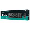 Ver imagem 1 de Kit Teclado e Mouse Office Tech sem Fio Optico Membrana Preto Letron 74360