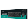 Kit Teclado E Mouse Office Tech Sem Fio Optico Membrana Preto Letron 74360 - 1