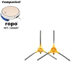 Par de Escovas Laterais para Aspirador Ropo Pet, Ropo Smart e Isweep X3 Ylw - 2