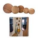 Ver imagem 2 de Cabideiro Caramelo de Parede em Madeira 5 Ganchos (tamanhos Variados)