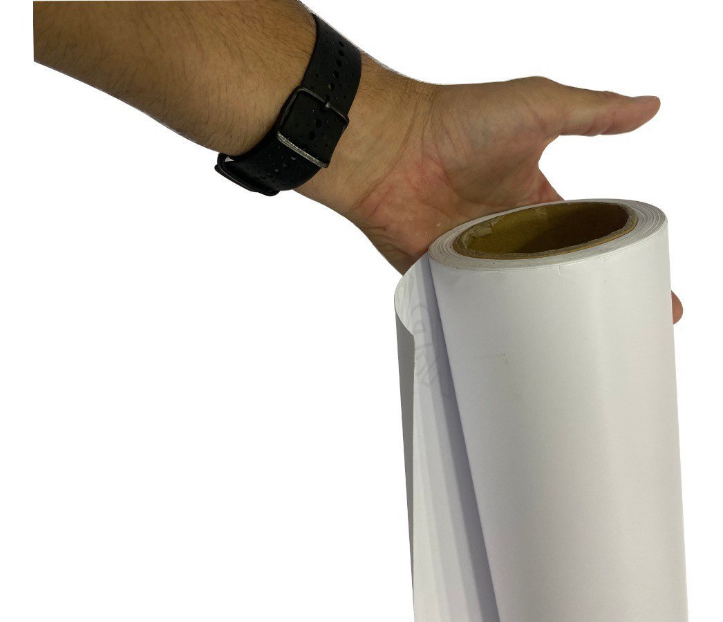 Adesivo Rolo Vinil Branco Fosco Impressão Digital 1,07mx10 M Arflex ...