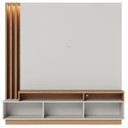 Ver imagem 3 de Estante Home Theater Humaita com Aparador Buffet Sena com Led Off White Matte Freijó - Colibri