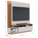Ver imagem 2 de Estante Home Theater Humaita com Aparador Buffet Sena com Led Off White Matte Freijó - Colibri