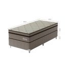 Ver imagem 3 de Cama Solteirão Box Molas Ensacadas Supreme 96x203x60 Montreal Marrom/Tecido Poliéster Dourado, Jacquard Tipo Malha Dourado