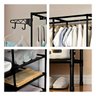 Closet Aberto Casal 4 Colunas Guarda Roupa Organizador Metal Cabideiro com Sapateira Milemon - 4