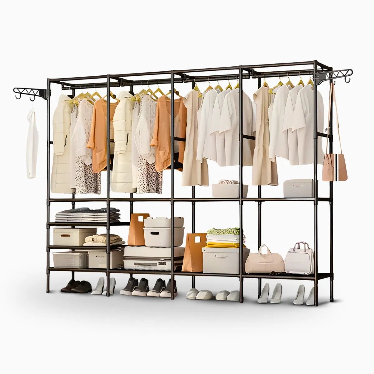 Guarda-roupa Organizador com 4 Colunas Closet Desmontável