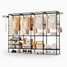 Closet Aberto Casal 4 Colunas Guarda Roupa Organizador Metal Cabideiro com Sapateira Milemon - 7