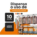 Ver imagem 4 de Closet Aberto Casal 4 Colunas Guarda Roupa Organizador Metal Cabideiro com Sapateira Milemon